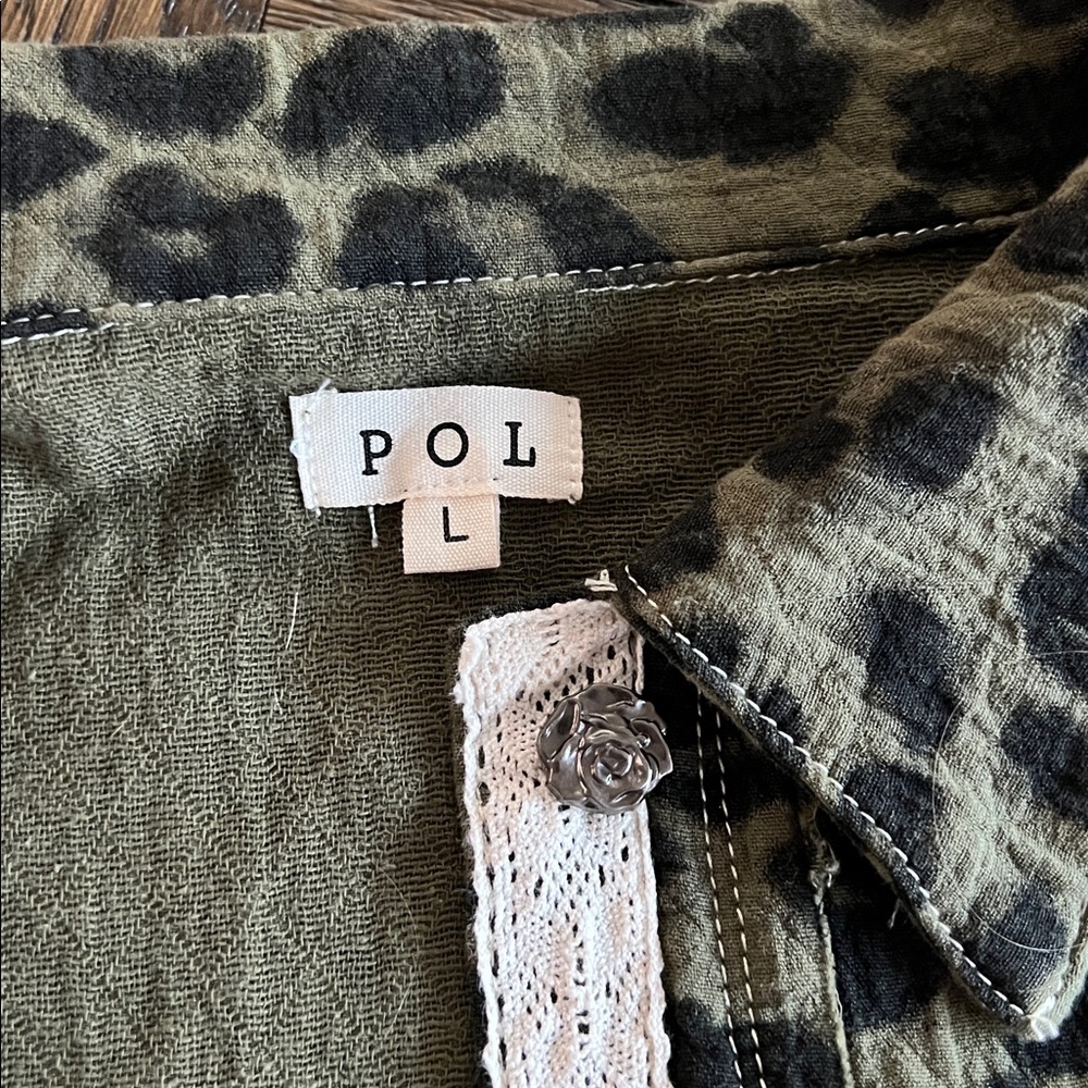 POL Patchwork Leopard Mesh Jacket - Picture 3 of 7